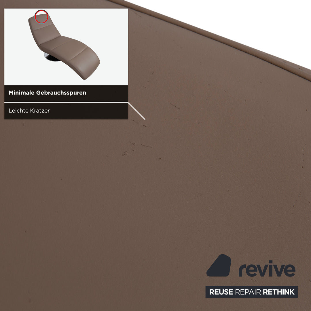 Fauteuil lounge en cuir marron Ewald Schillig Silence