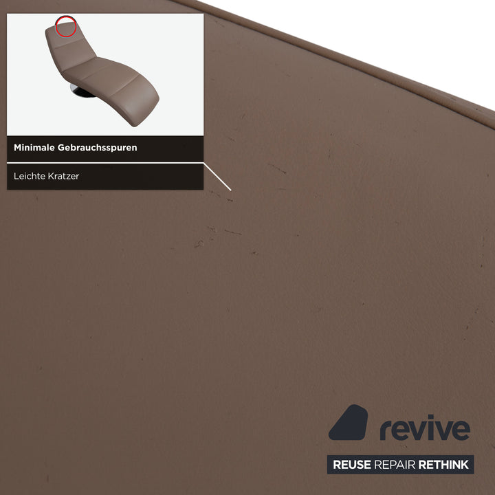 Fauteuil lounge en cuir marron Ewald Schillig Silence