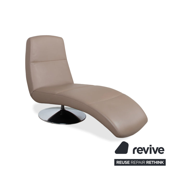 Fauteuil lounge en cuir marron Ewald Schillig Silence