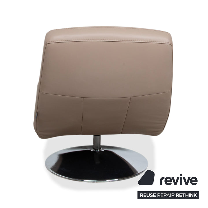 Fauteuil lounge en cuir marron Ewald Schillig Silence