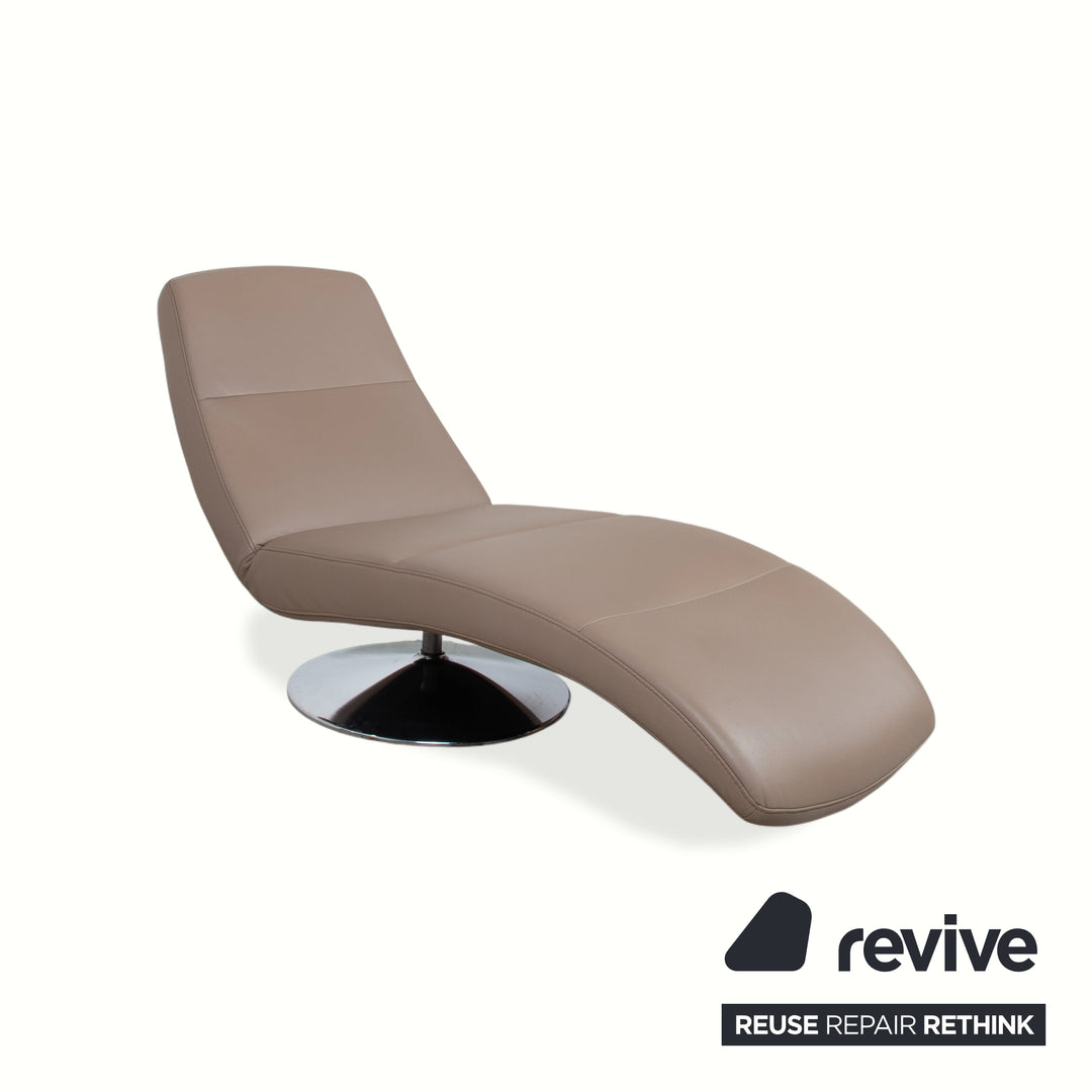 Fauteuil lounge en cuir marron Ewald Schillig Silence