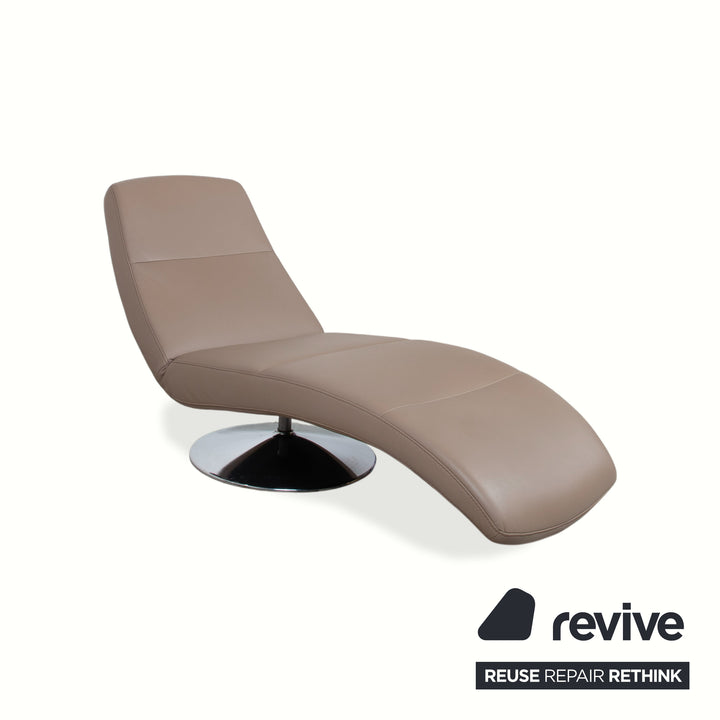 Fauteuil lounge en cuir marron Ewald Schillig Silence