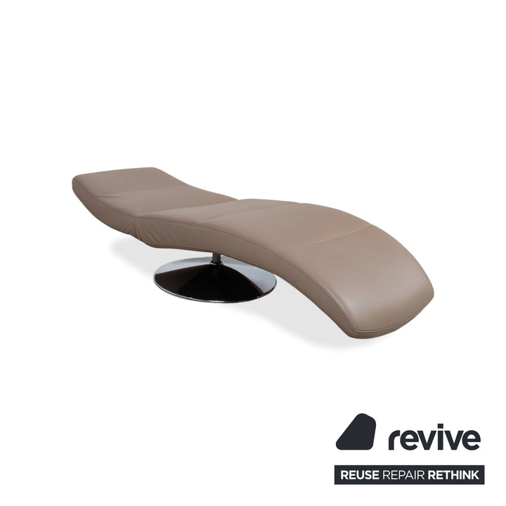 Fauteuil lounge en cuir marron Ewald Schillig Silence