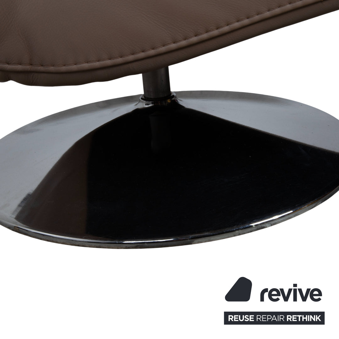 Fauteuil lounge en cuir marron Ewald Schillig Silence