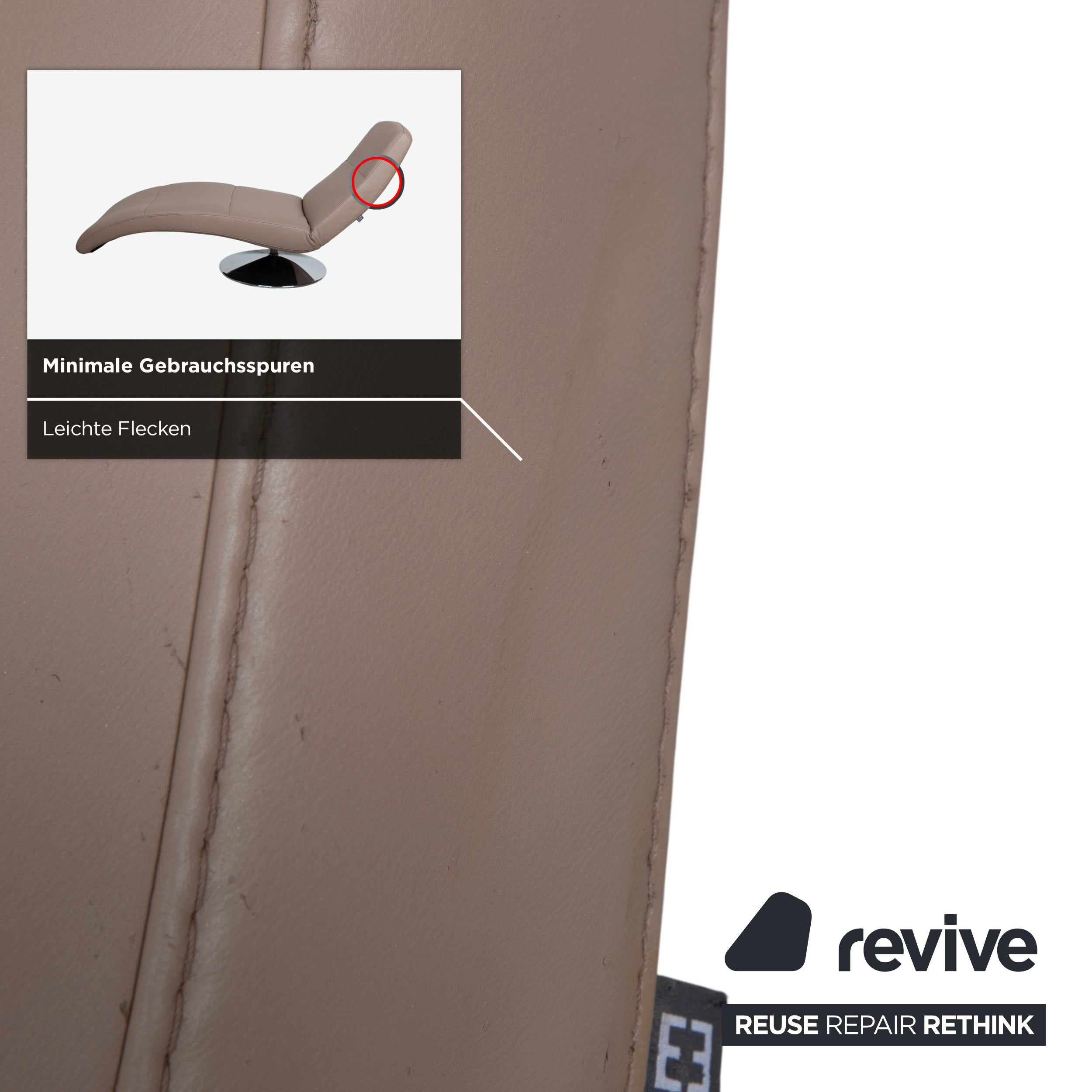 Ewald Schillig Silence Leder Liege Braun