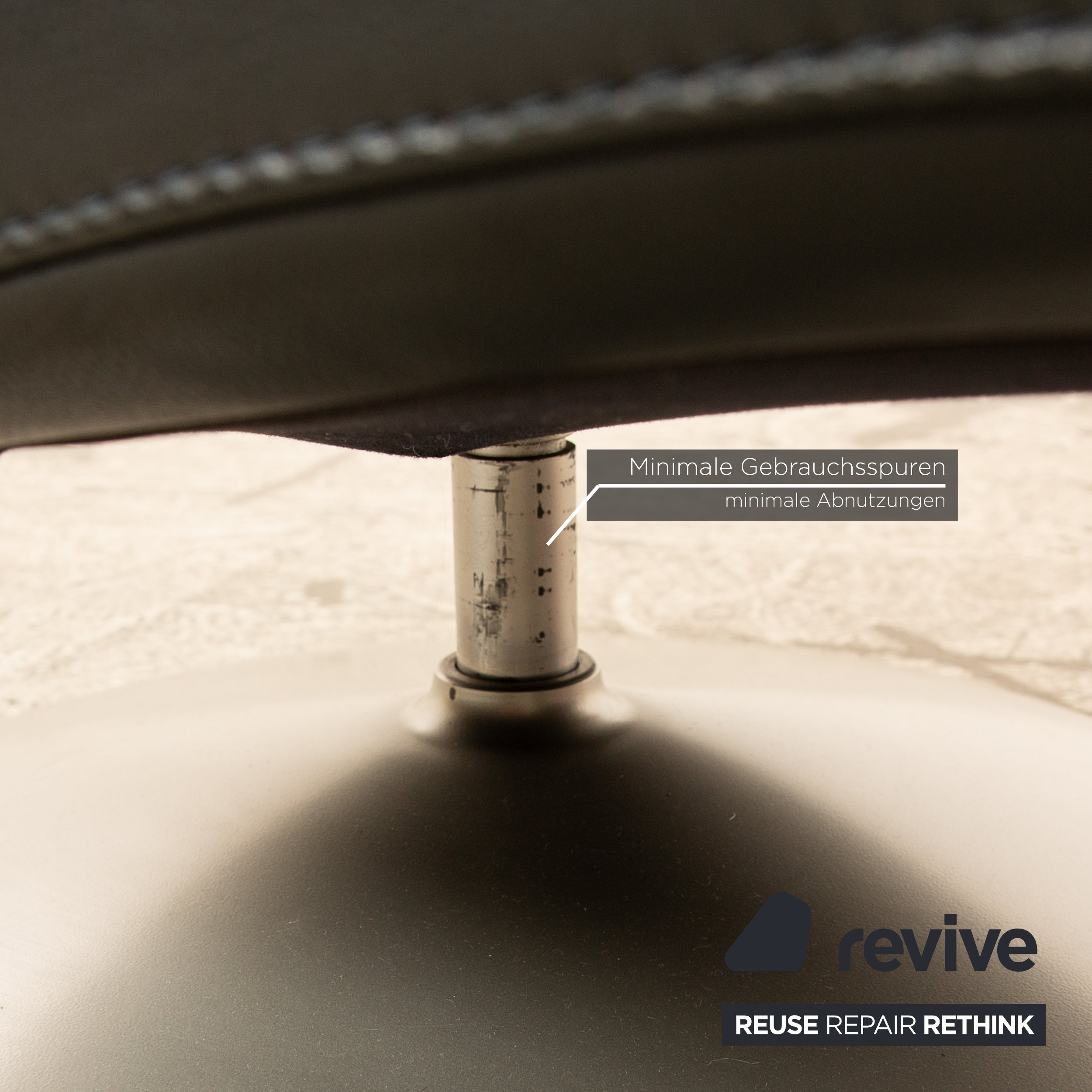 Ewald Schillig Chaise longue en cuir Silence noir Chaise longue de relaxation à fonction manuelle