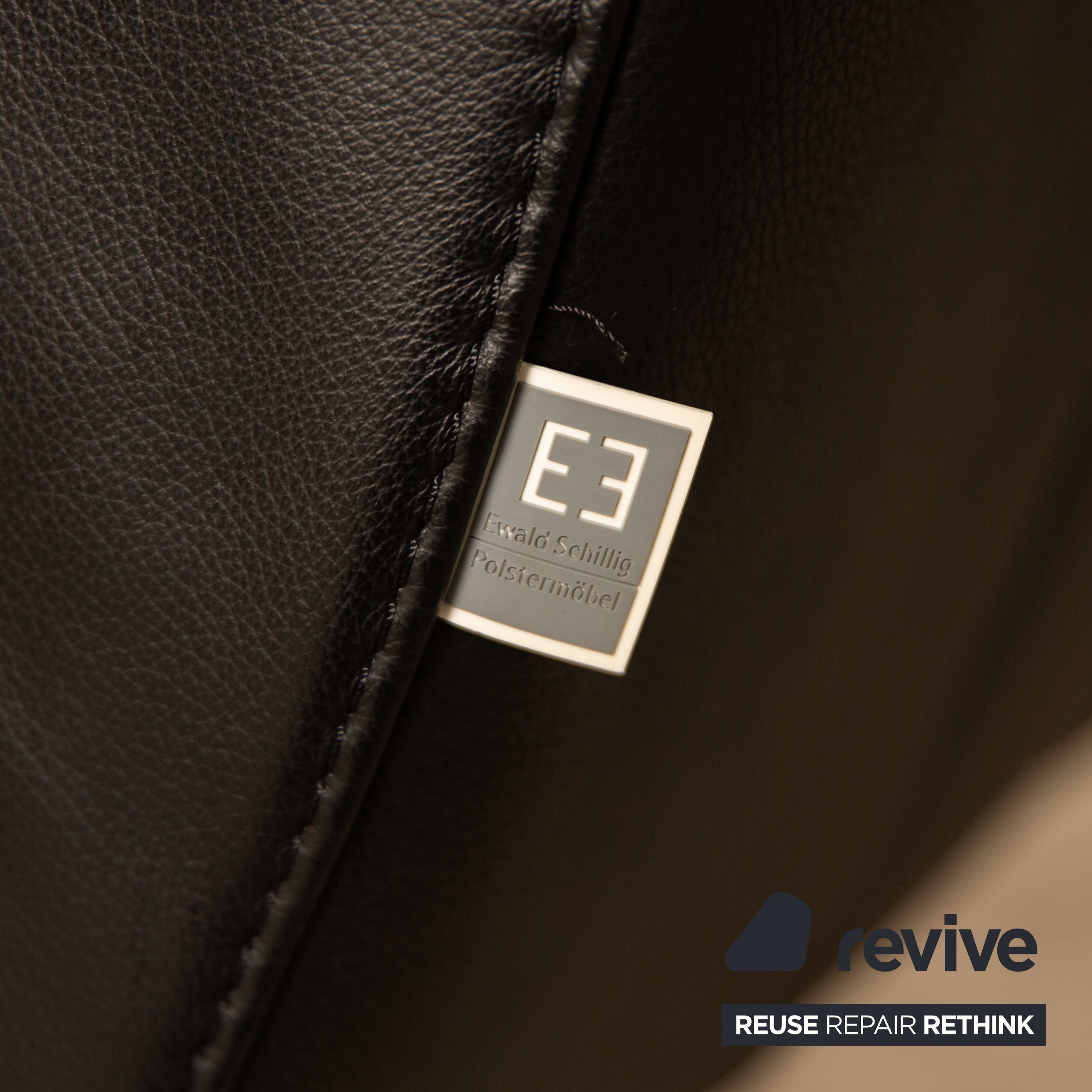 Ewald Schillig Chaise longue en cuir Silence noir Chaise longue de relaxation à fonction manuelle