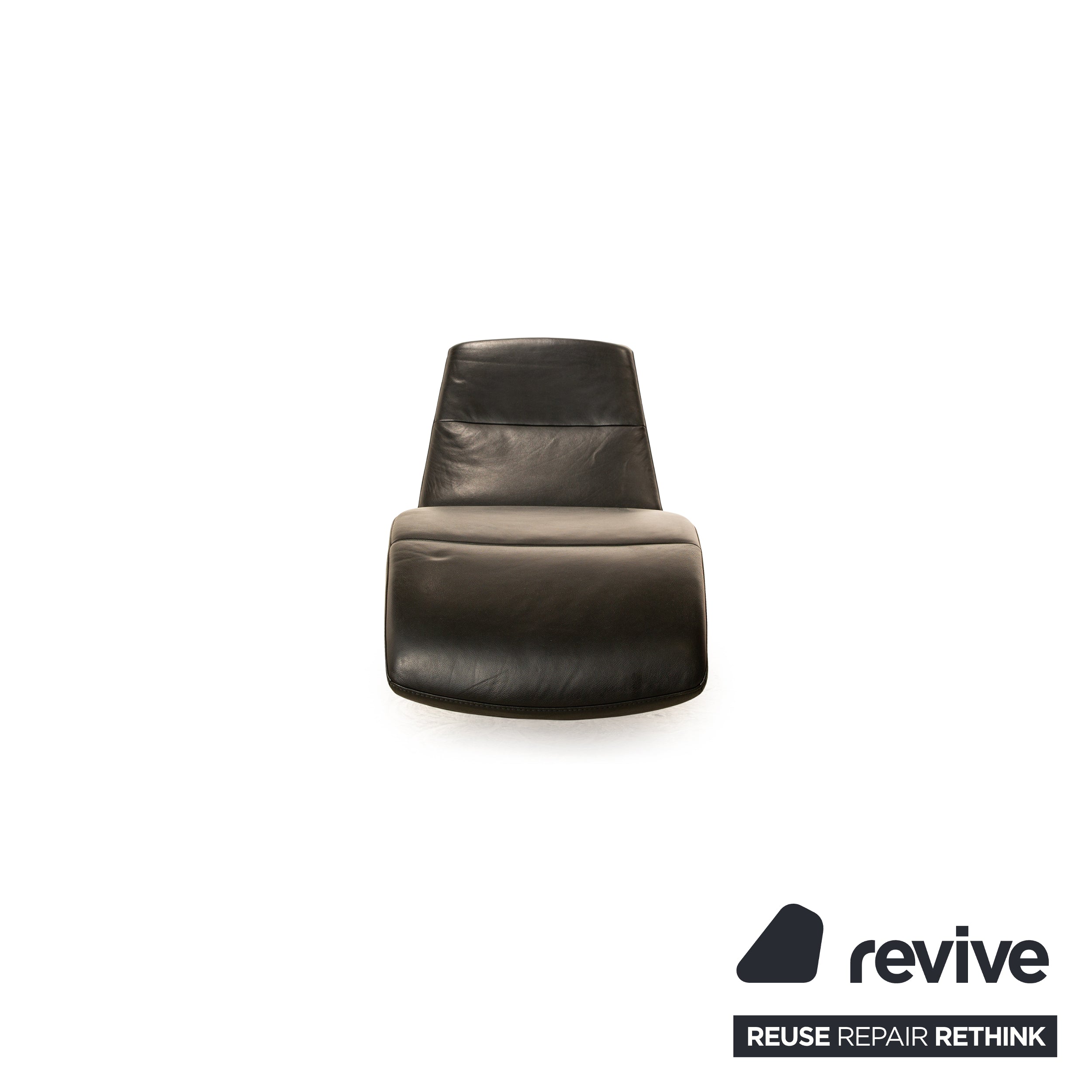 Ewald Schillig Chaise longue en cuir Silence noir Chaise longue de relaxation à fonction manuelle