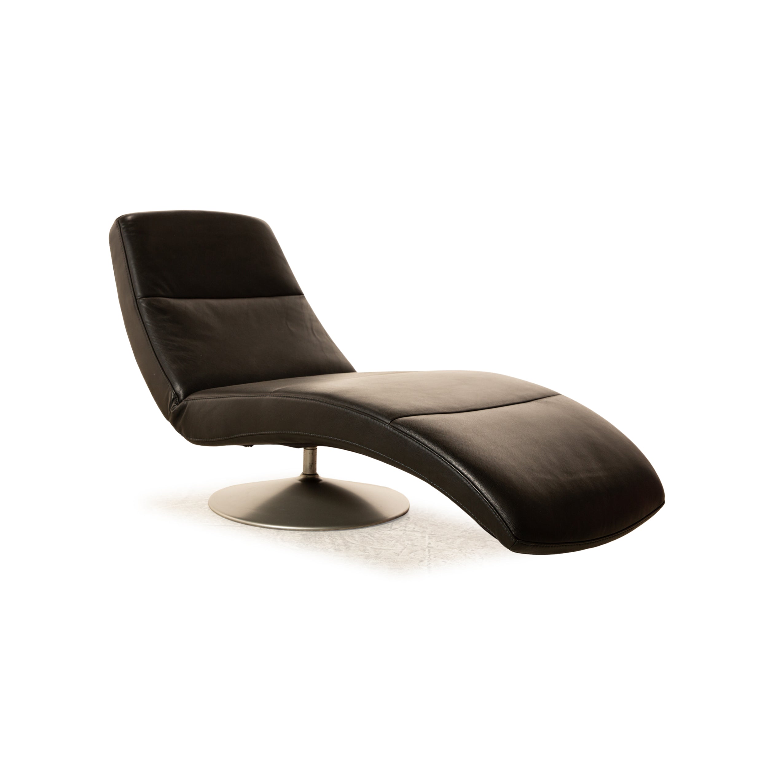 Ewald Schillig Chaise longue en cuir Silence noir Chaise longue de relaxation à fonction manuelle