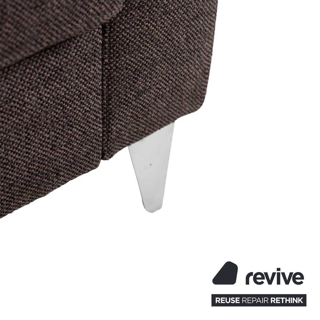 Ewald Schillig Stoff Dreisitzer Braun Grau Sofa Couch