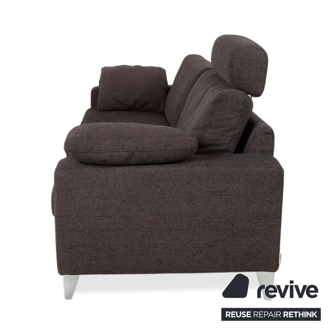 Ewald Schillig Stoff Dreisitzer Braun Grau Sofa Couch