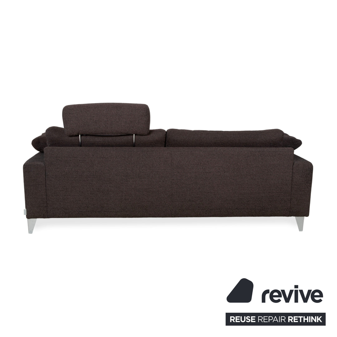 Ewald Schillig Stoff Dreisitzer Braun Grau Sofa Couch