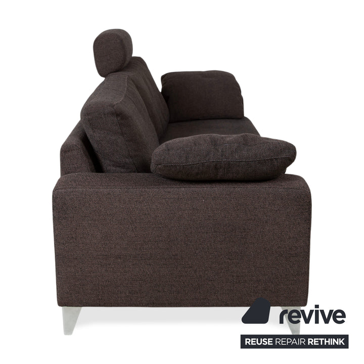 Ewald Schillig Stoff Dreisitzer Braun Grau Sofa Couch