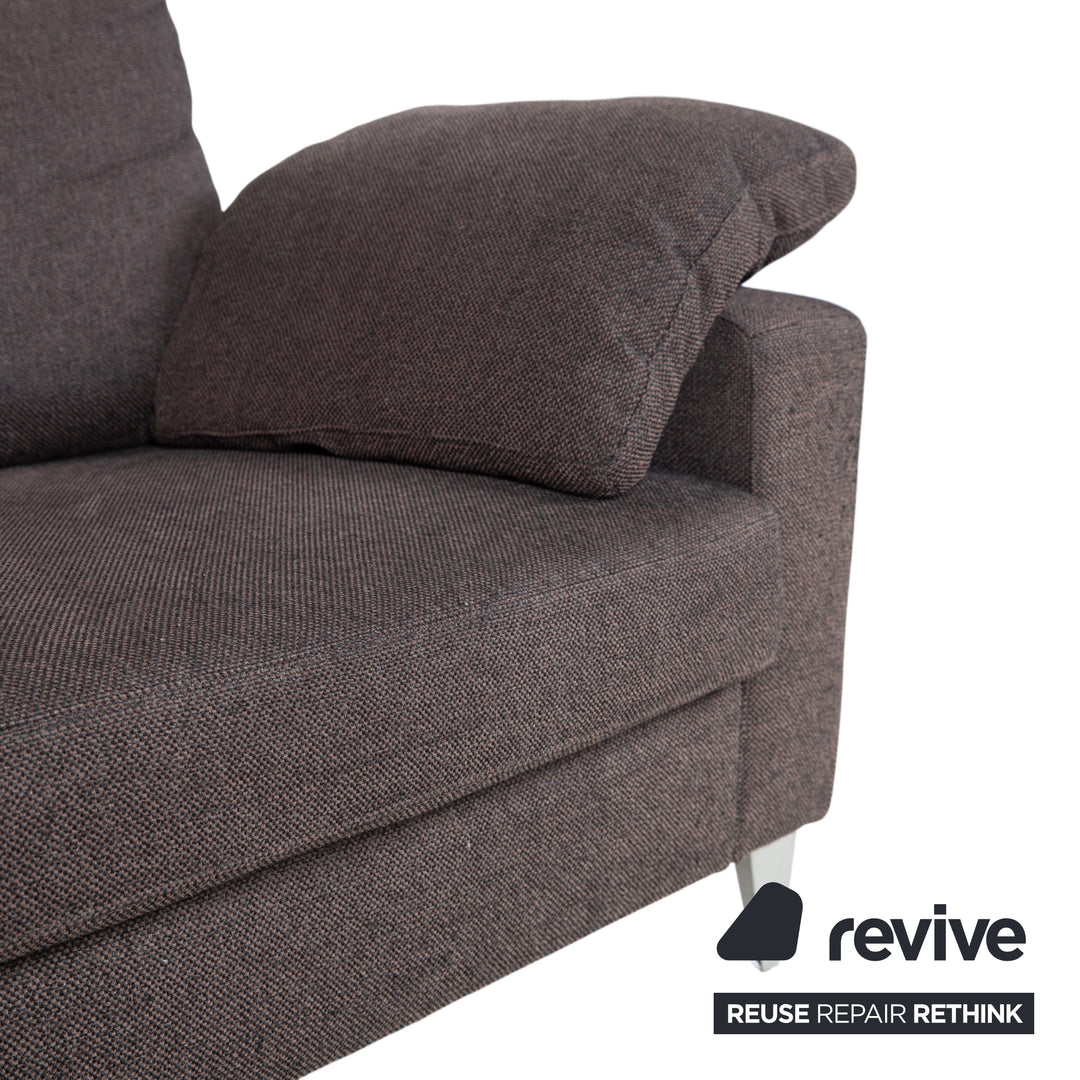 Ewald Schillig Stoff Dreisitzer Braun Grau Sofa Couch