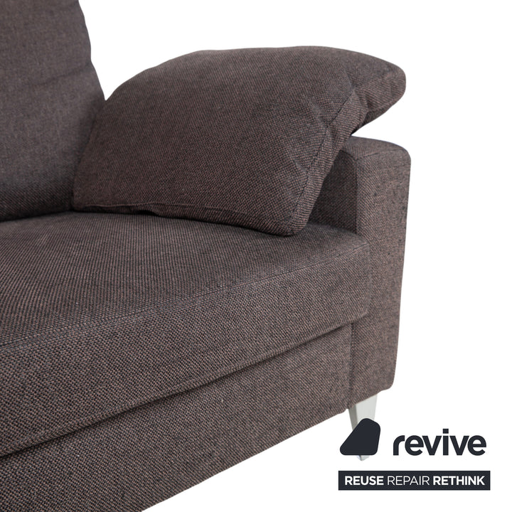 Ewald Schillig Stoff Dreisitzer Braun Grau Sofa Couch