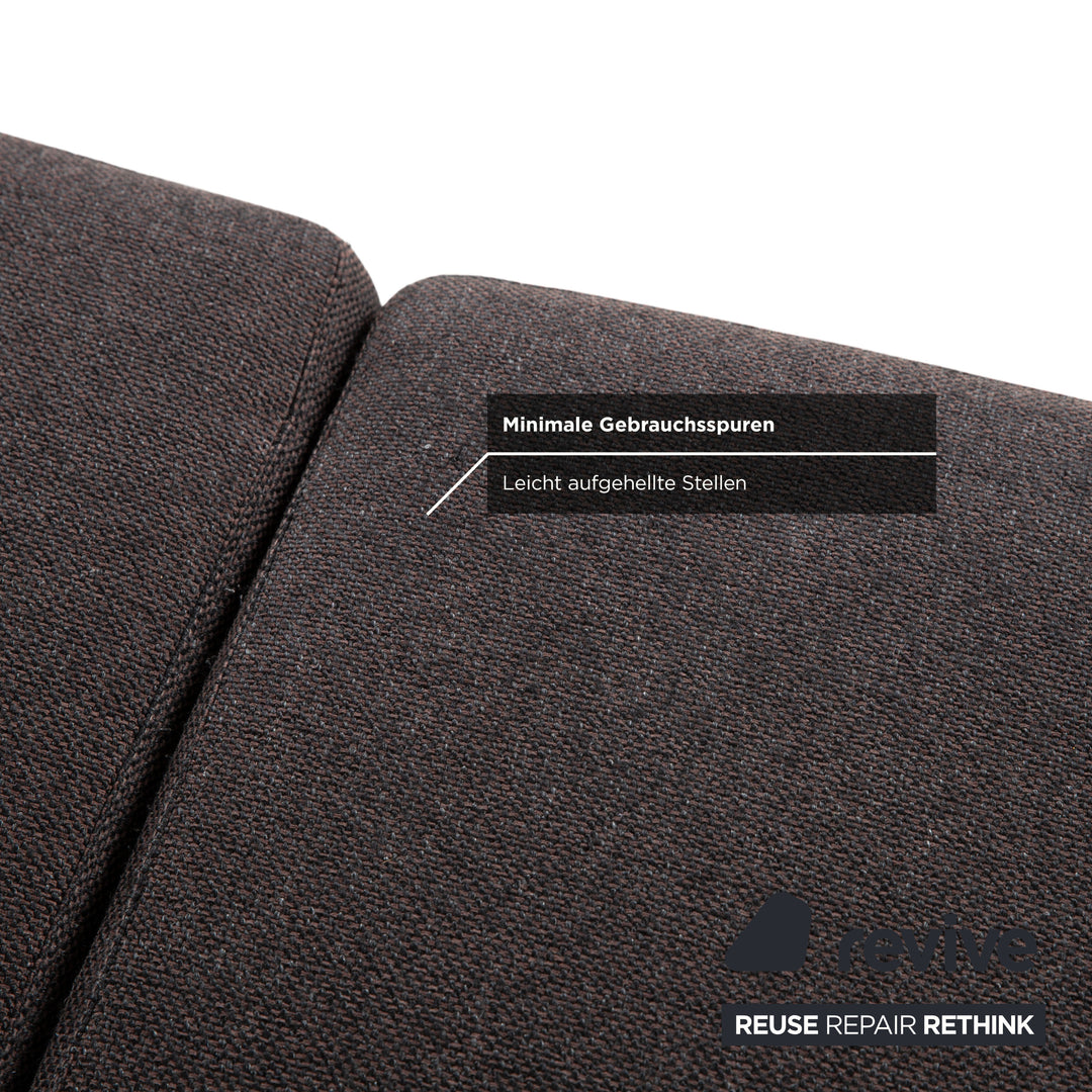 Ewald Schillig Stoff Dreisitzer Braun Grau Sofa Couch