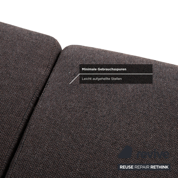 Ewald Schillig Stoff Dreisitzer Braun Grau Sofa Couch