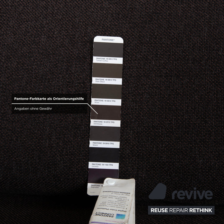 Ewald Schillig Stoff Dreisitzer Braun Grau Sofa Couch