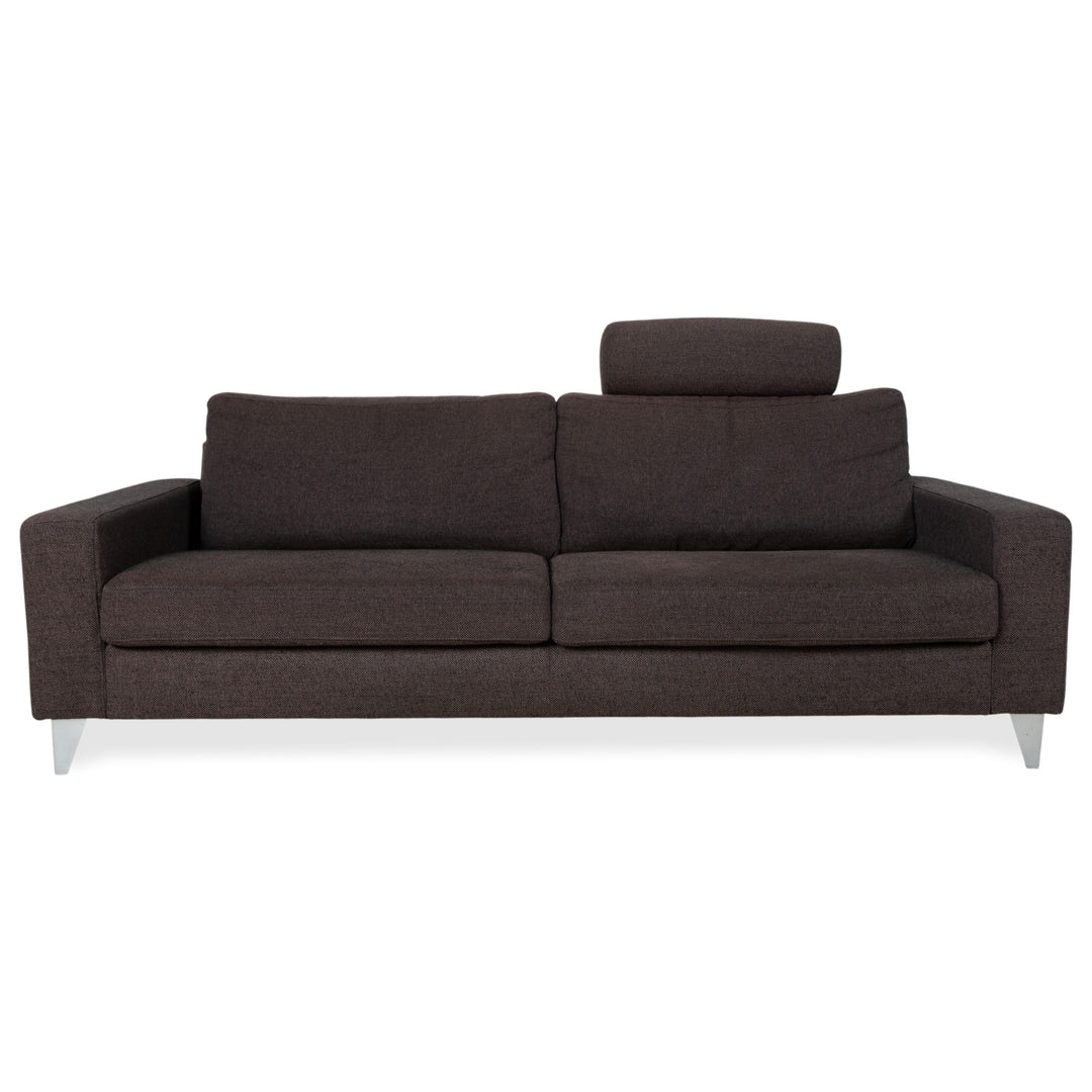 Canapé Ewald Schillig tissu trois places marron gris
