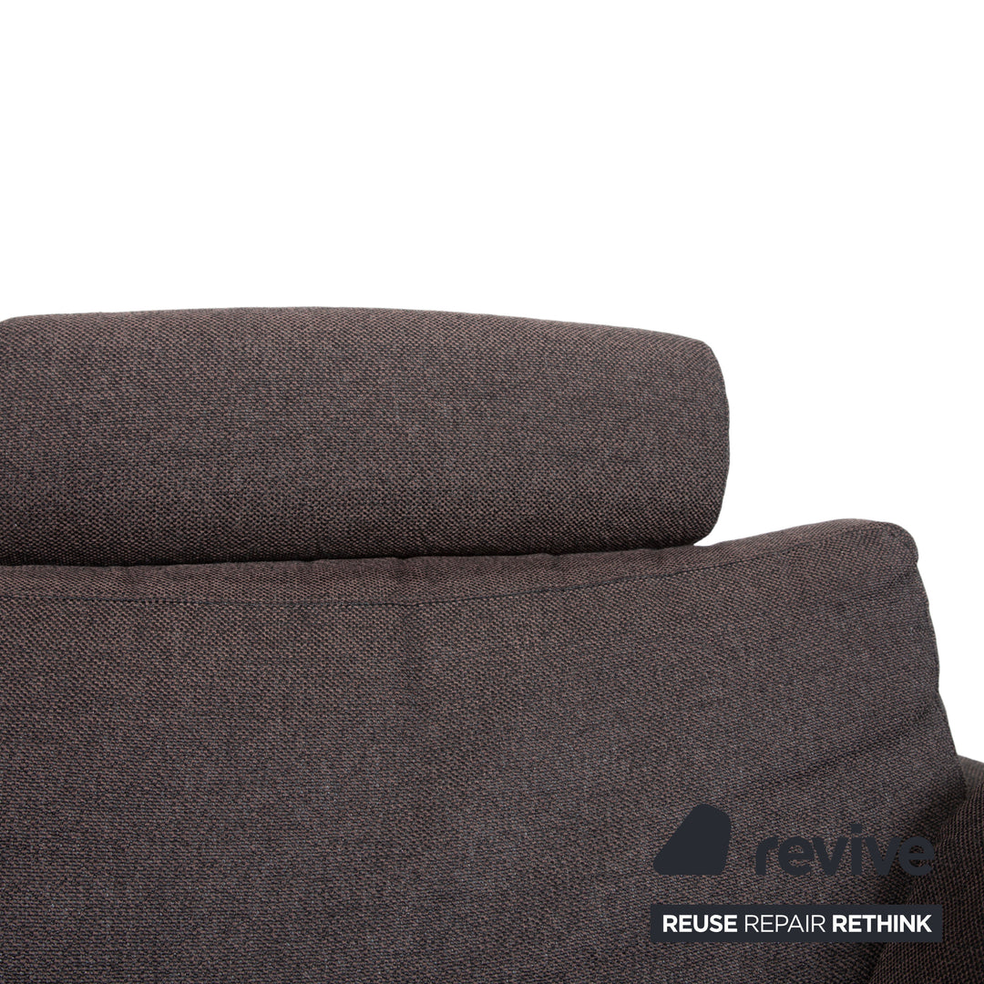 Ewald Schillig Stoff Dreisitzer Braun Grau Sofa Couch