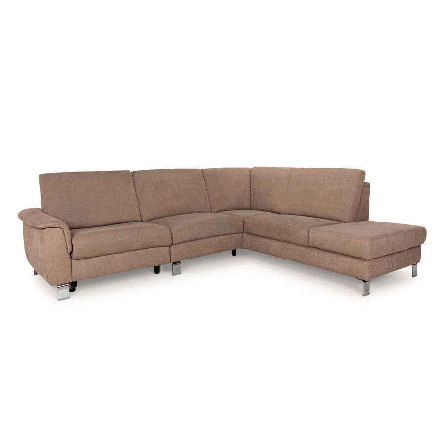 Ewald Schillig Stoff Ecksofa Beige elektrische und manuelle Funktion