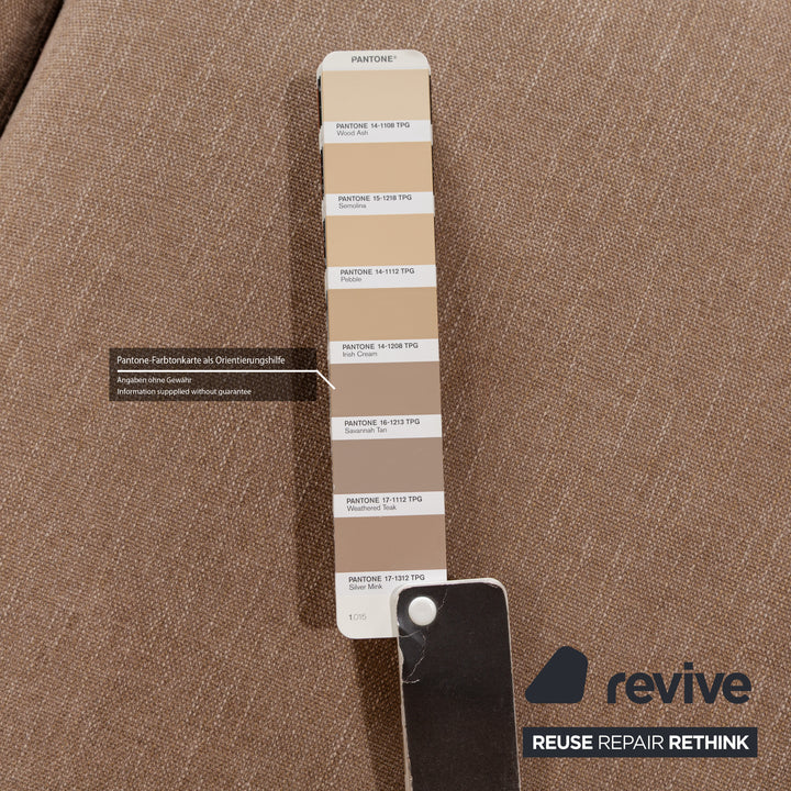 Ewald Schillig Stoff Ecksofa Beige elektrische und manuelle Funktion