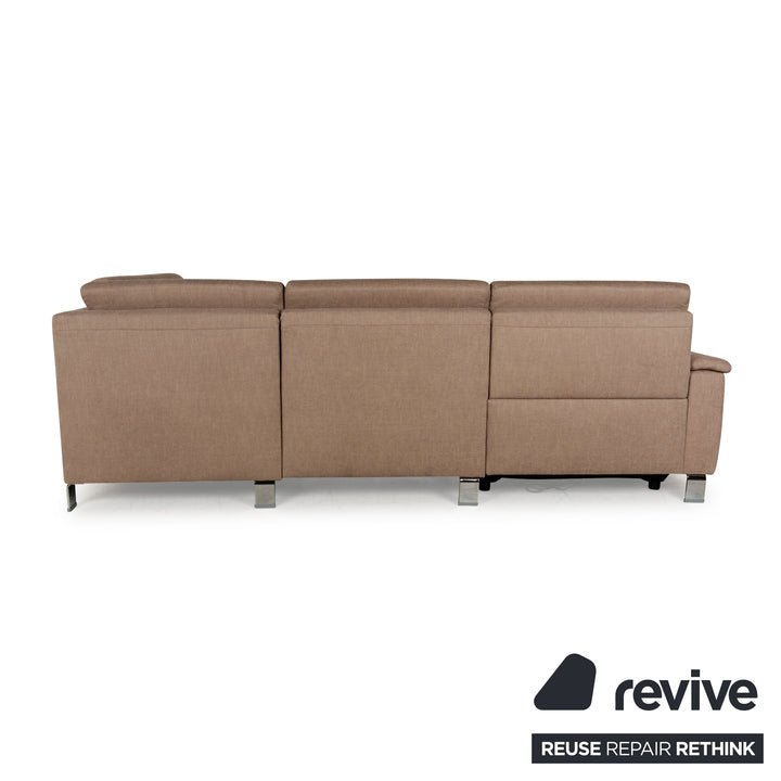 Ewald Schillig Stoff Ecksofa Beige elektrische und manuelle Funktion