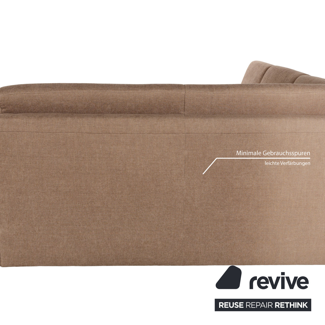 Ewald Schillig Stoff Ecksofa Beige elektrische und manuelle Funktion