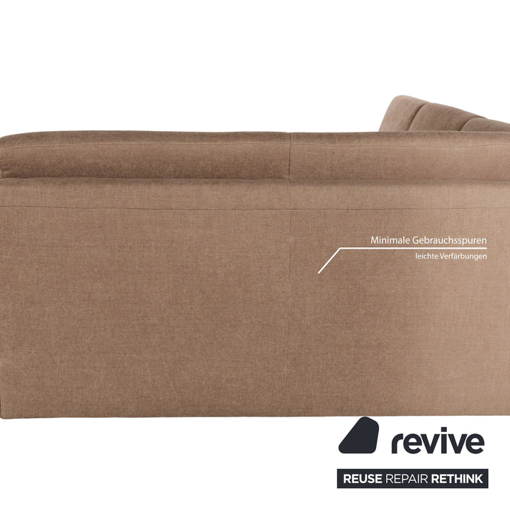 Ewald Schillig Stoff Ecksofa Beige elektrische und manuelle Funktion