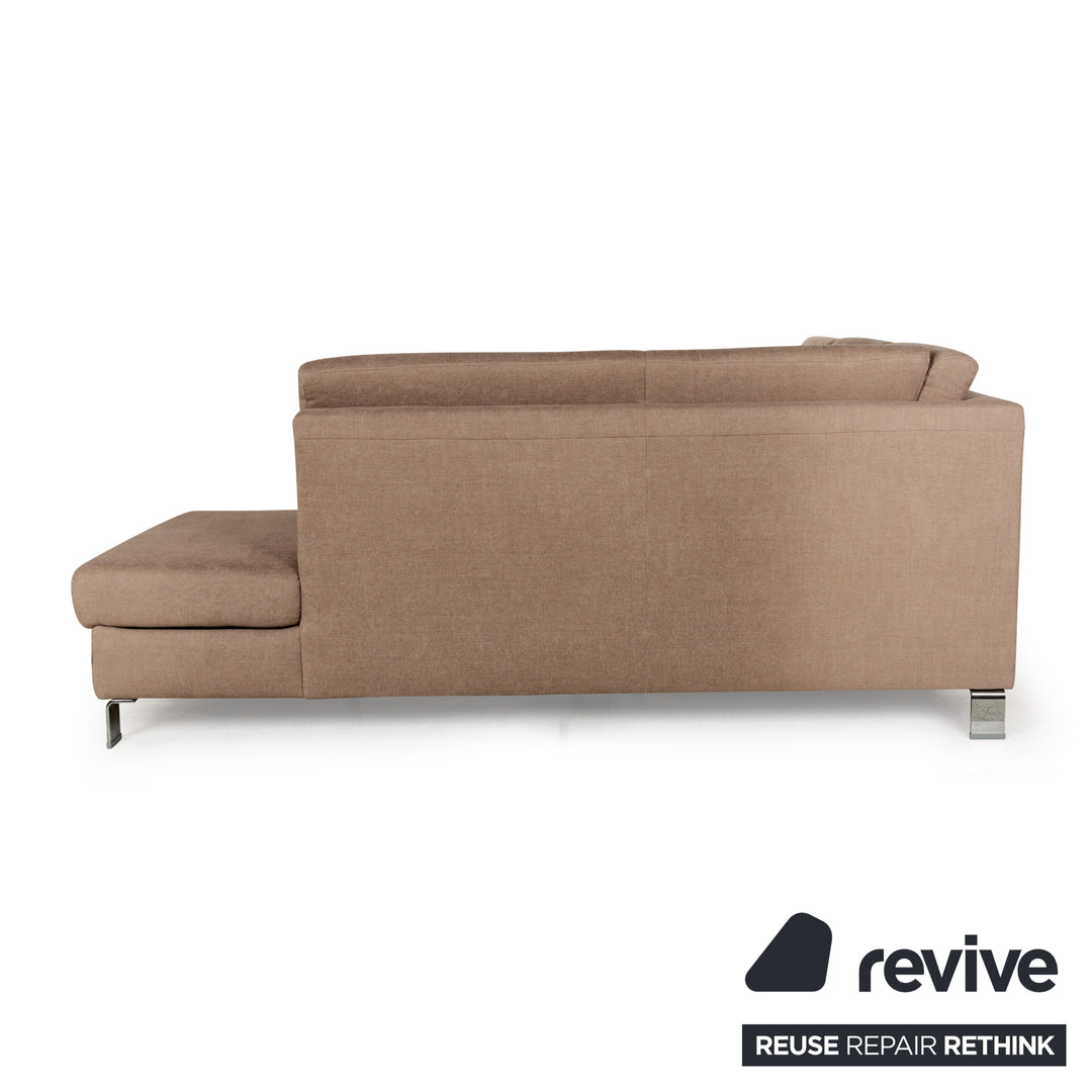 Ewald Schillig Stoff Ecksofa Beige elektrische und manuelle Funktion