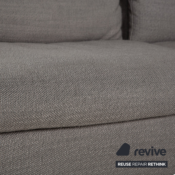 Ewald Schillig Stoff Ecksofa Grau Recamiere rechts Sofa Couch manuelle Funktion
