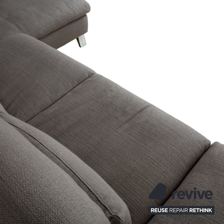 Ewald Schillig Stoff Ecksofa Grau Recamiere rechts Sofa Couch manuelle Funktion