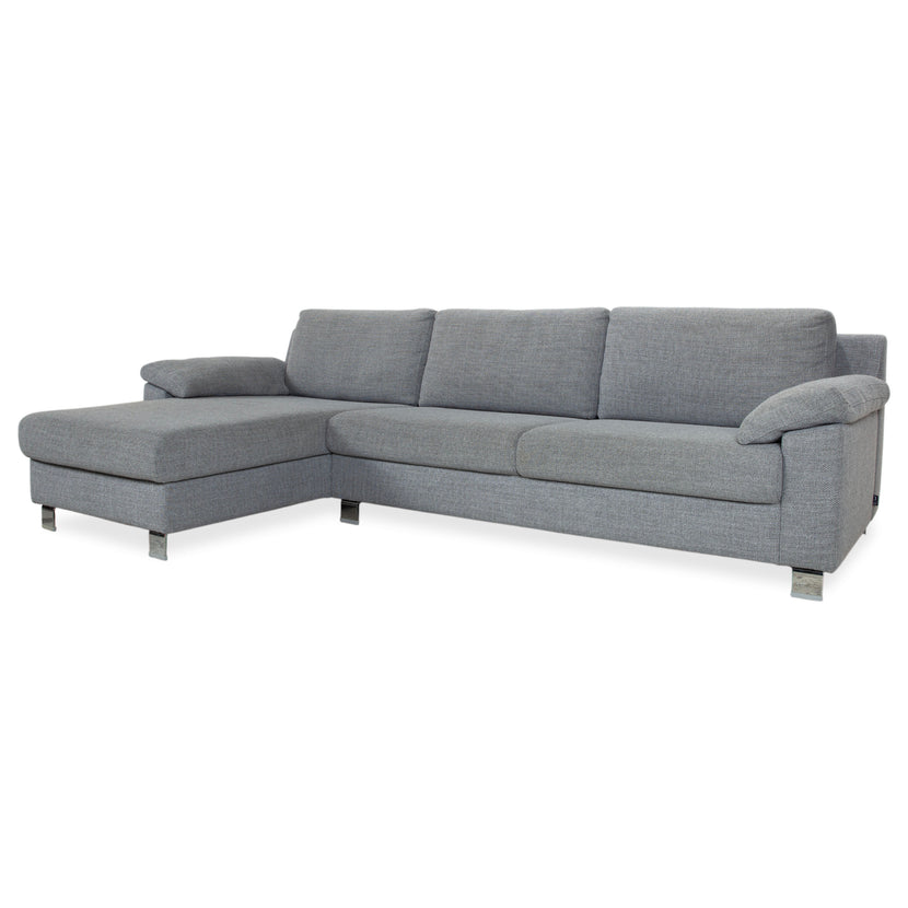 Ewald Schillig canapé d'angle en tissu canapé gris