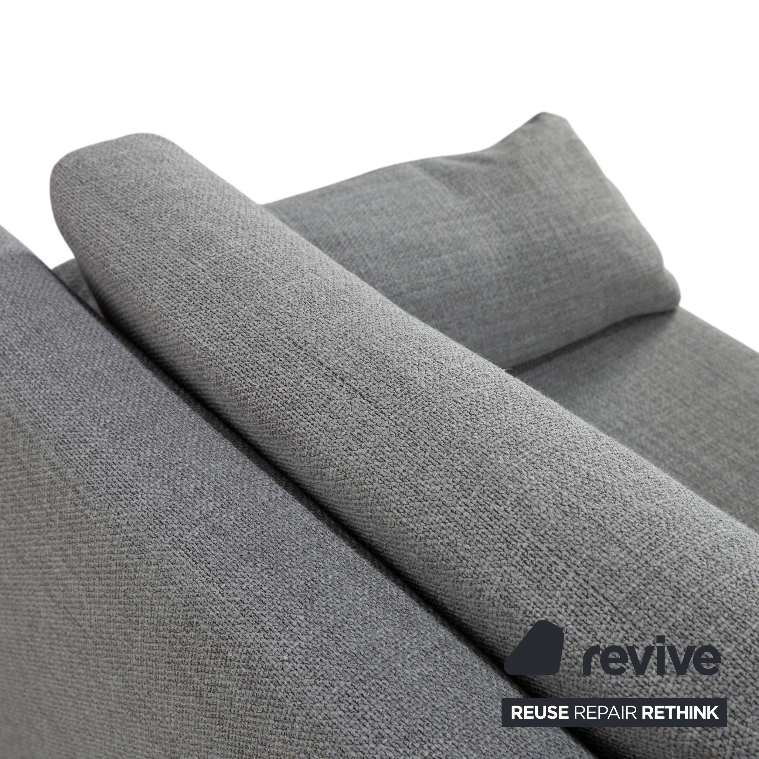 Ewald Schillig canapé d'angle en tissu canapé gris