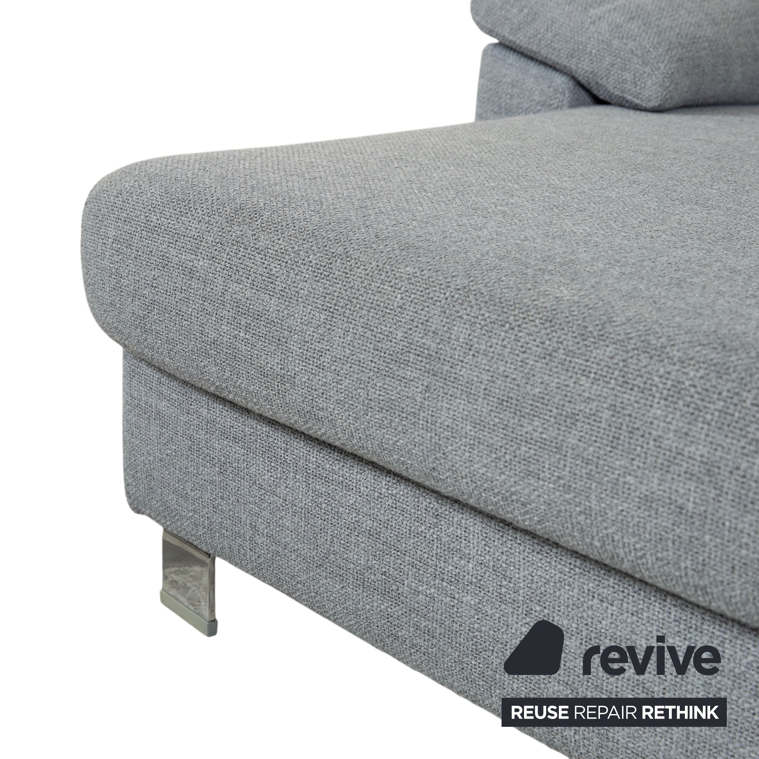 Ewald Schillig canapé d'angle en tissu canapé gris