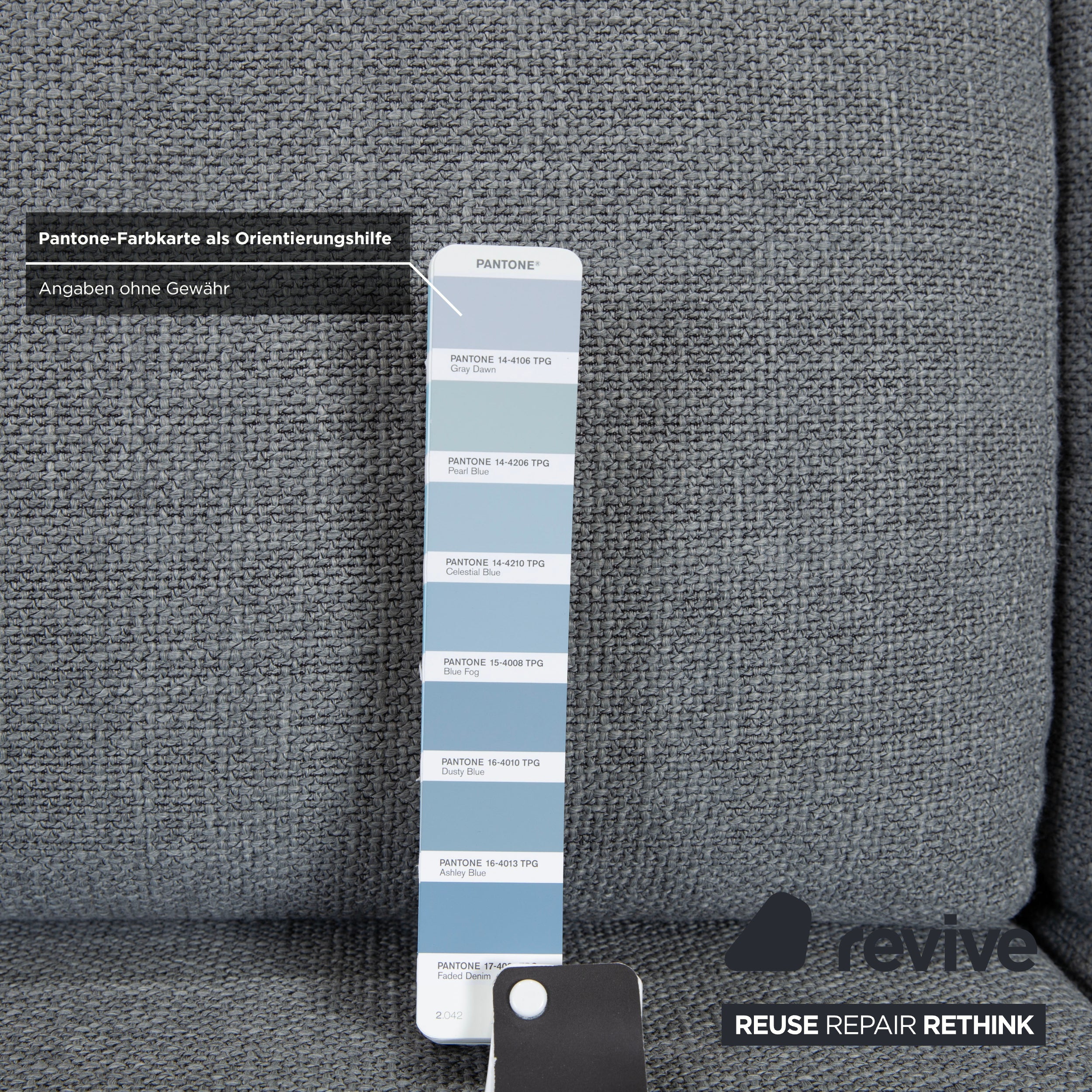 Ewald Schillig canapé d'angle en tissu canapé gris
