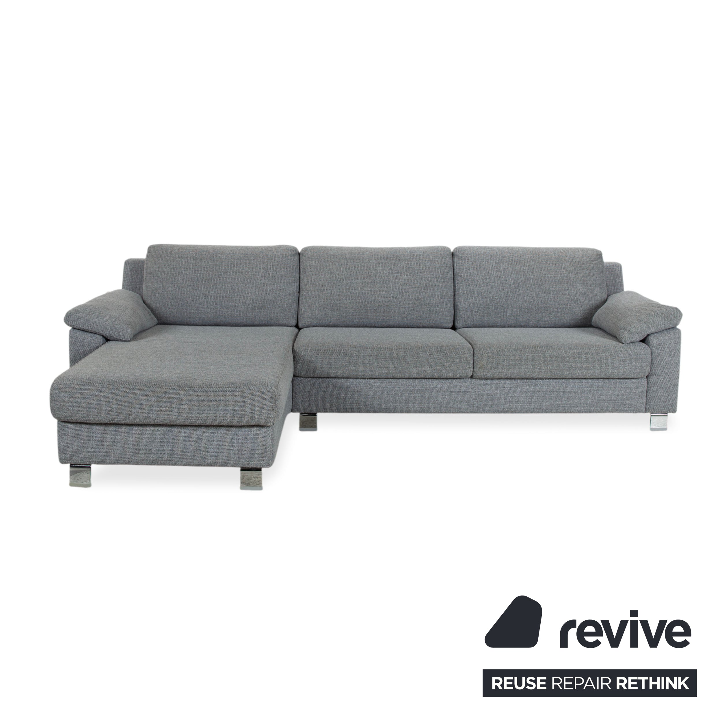 Ewald Schillig fabric corner sofa grey sofa couch