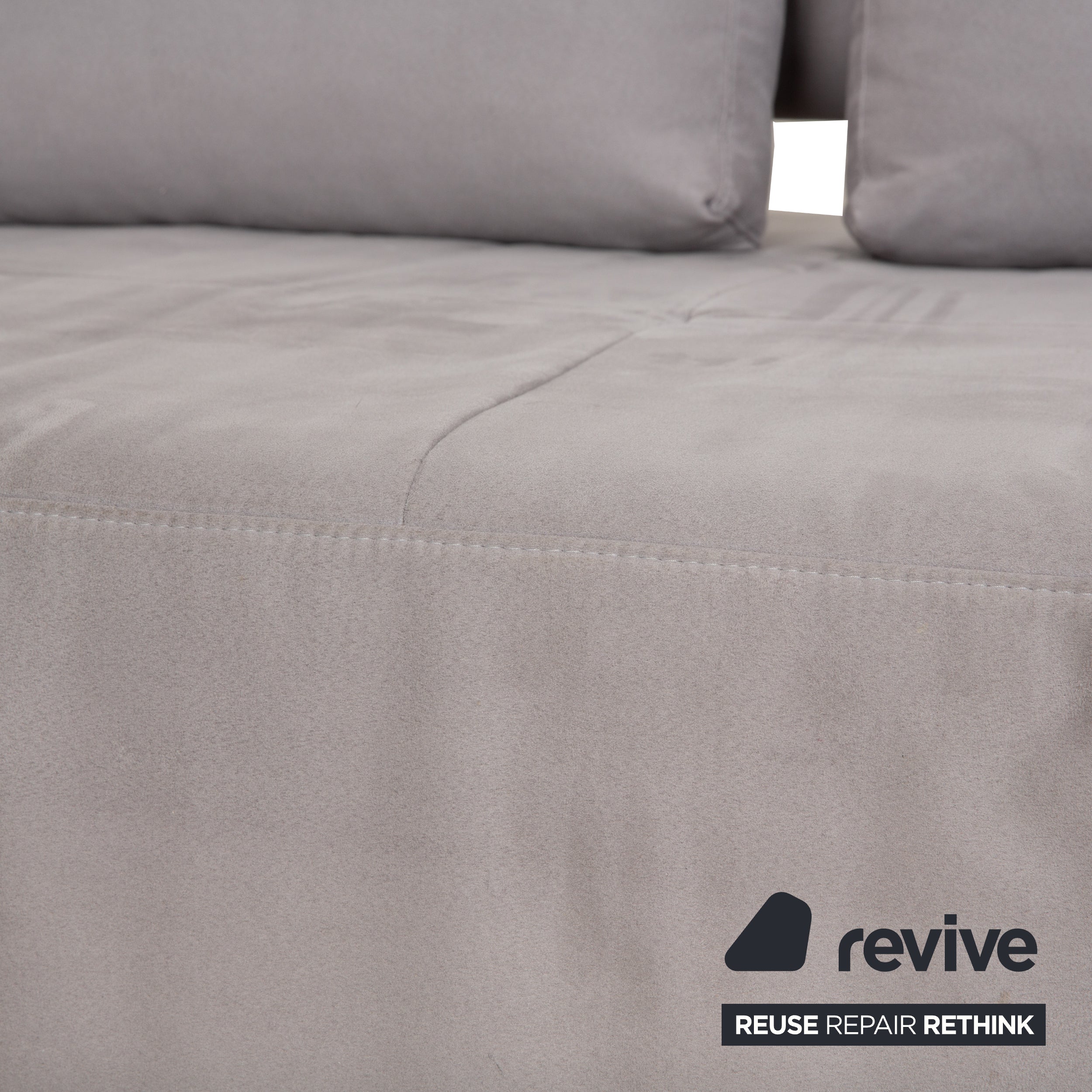 Ewald Schillig canapé d'angle en tissu gris canapé fonction manuelle