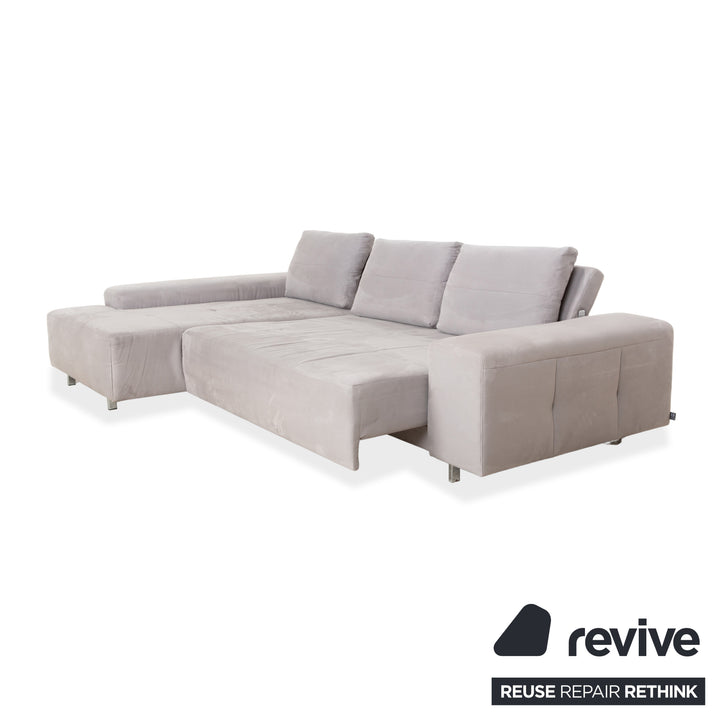 Ewald Schillig fabric corner sofa grey sofa couch manual function