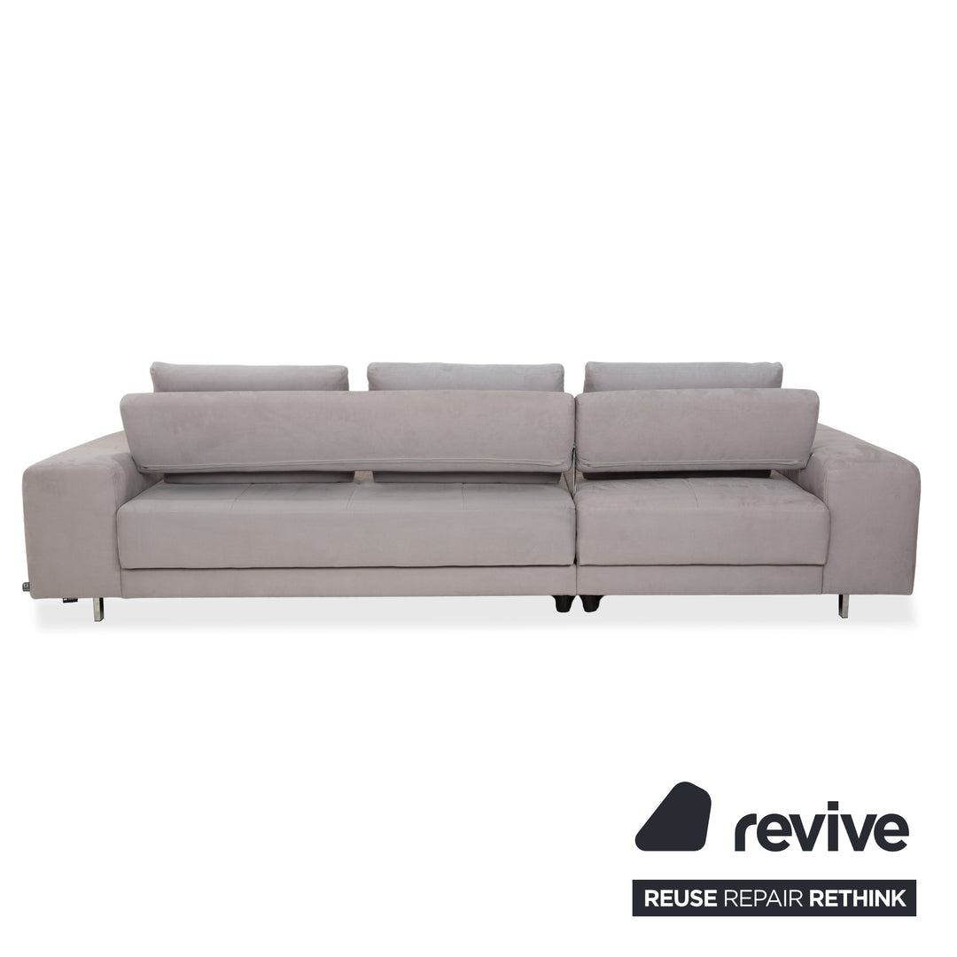 Ewald Schillig fabric corner sofa grey sofa couch manual function