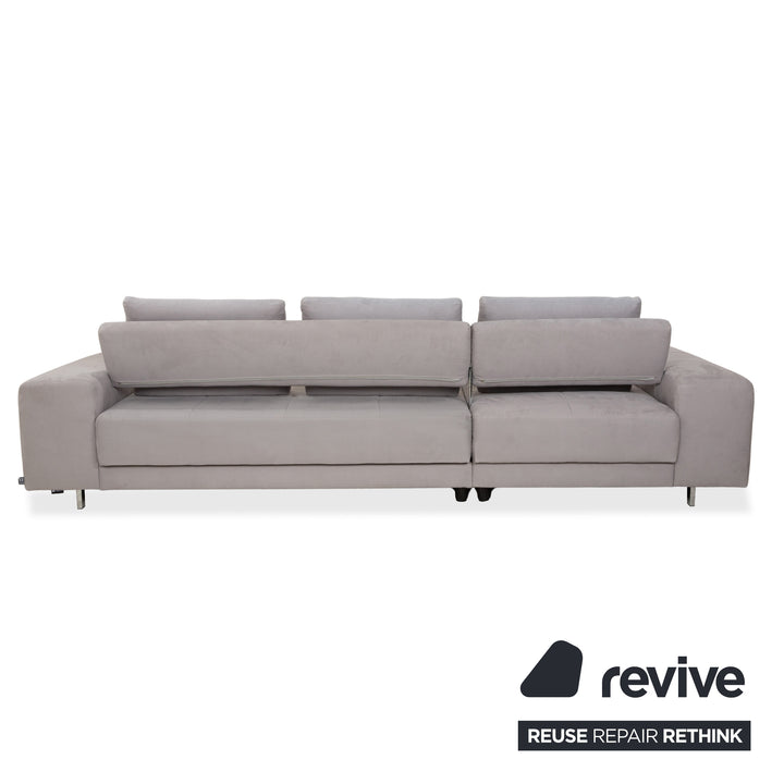 Ewald Schillig fabric corner sofa grey sofa couch manual function