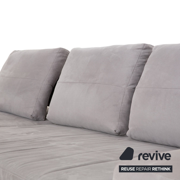 Ewald Schillig fabric corner sofa grey sofa couch manual function