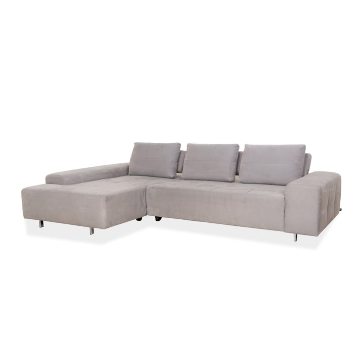 Ewald Schillig fabric corner sofa grey sofa couch manual function
