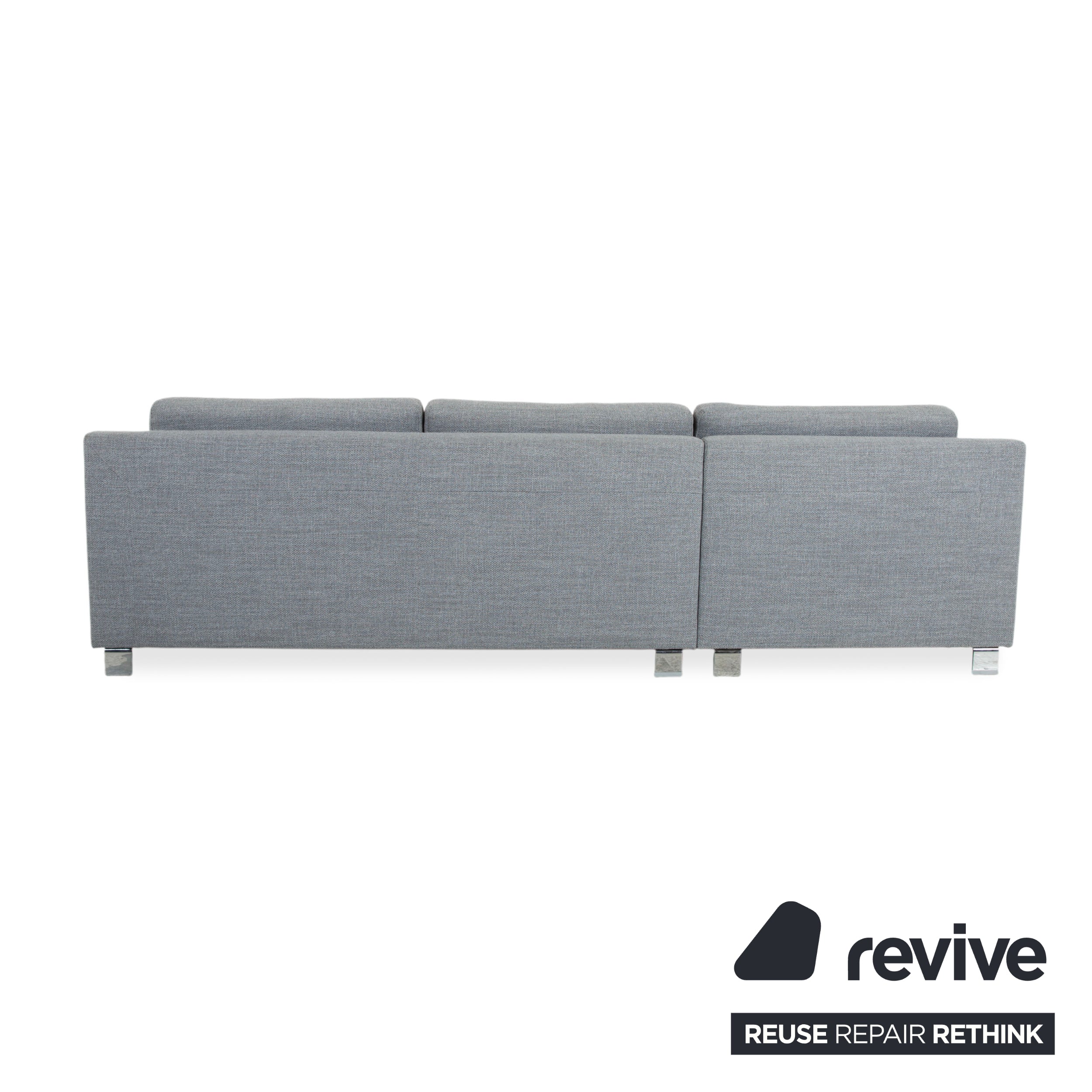 Ewald Schillig canapé d'angle en tissu canapé gris