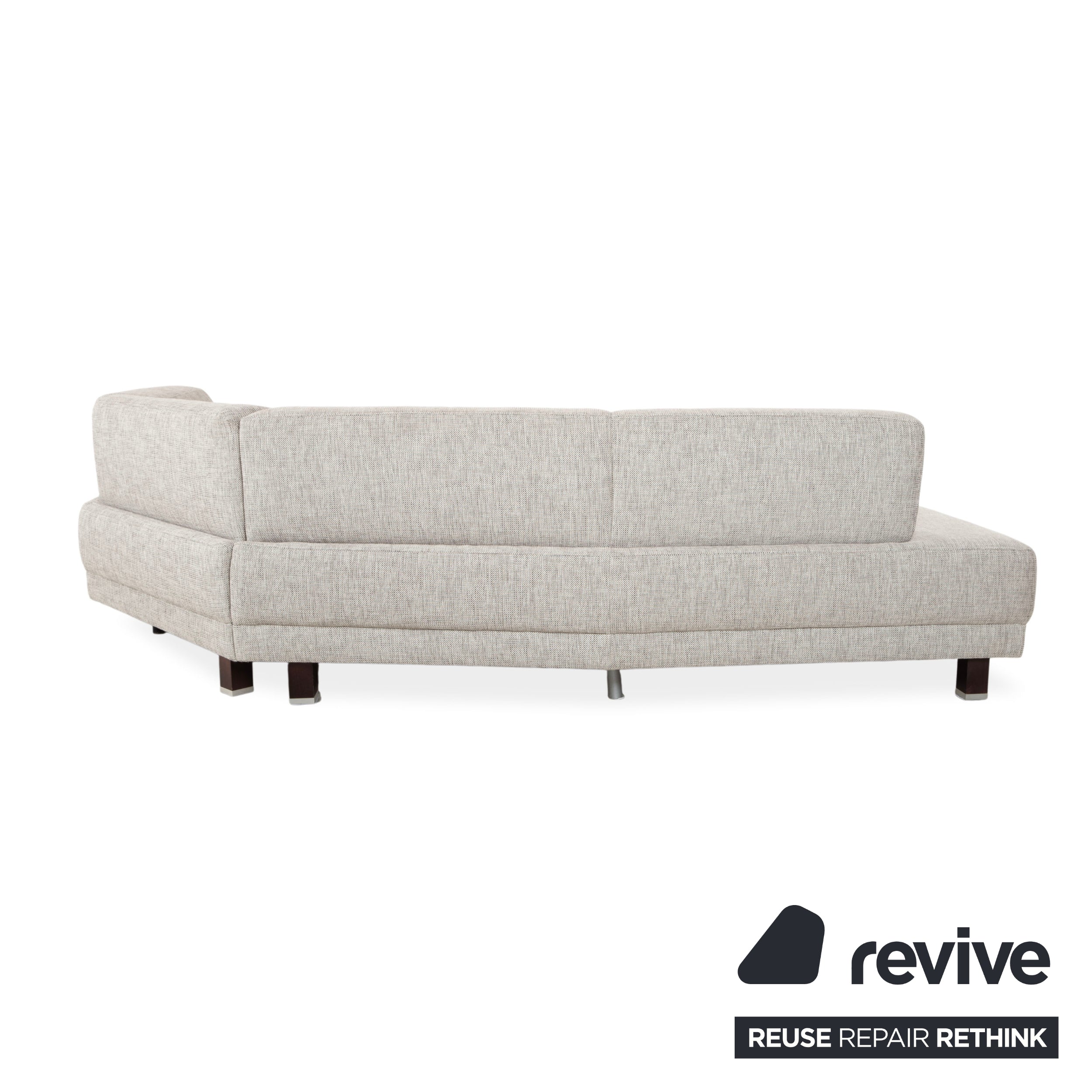 Ewald Schillig Stoff Ecksofa Hellgrau Beige Sofa Couch