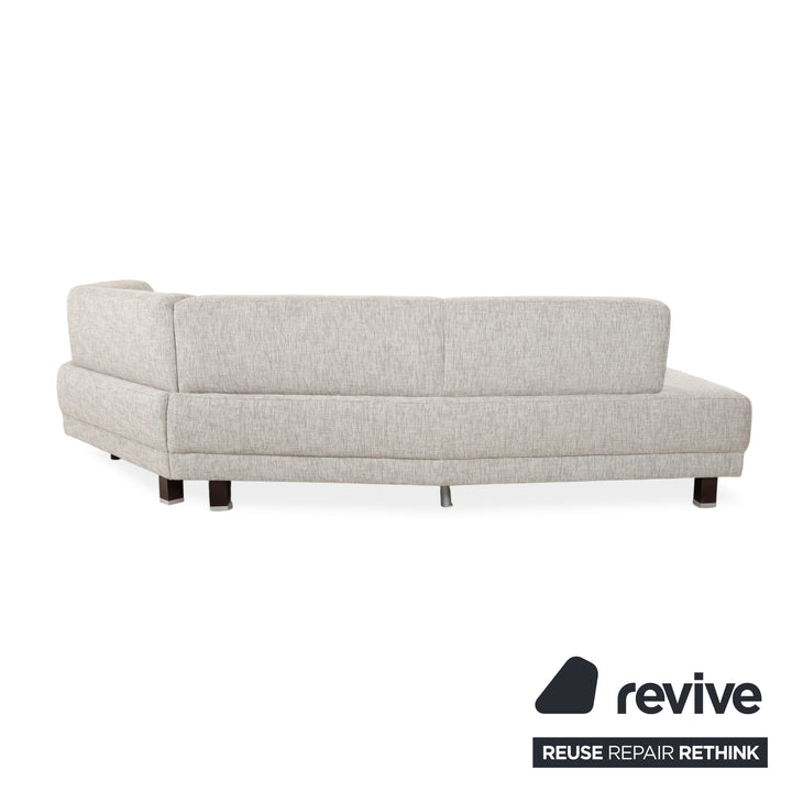 Ewald Schillig Stoff Ecksofa Hellgrau Beige Sofa Couch