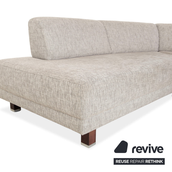 Ewald Schillig Stoff Ecksofa Hellgrau Beige Sofa Couch