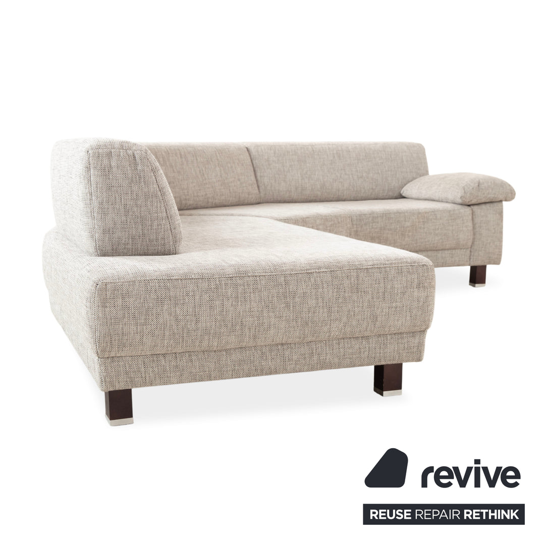 Ewald Schillig Stoff Ecksofa Hellgrau Beige Sofa Couch