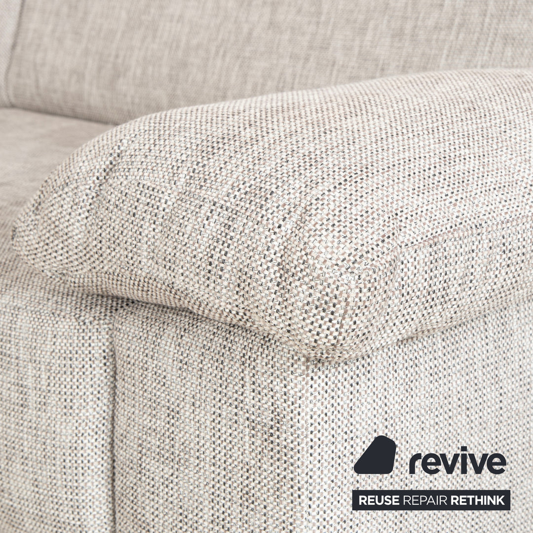 Ewald Schillig Stoff Ecksofa Hellgrau Beige Sofa Couch