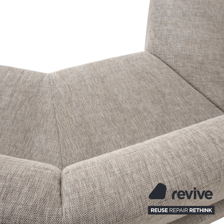 Ewald Schillig Stoff Ecksofa Hellgrau Beige Sofa Couch